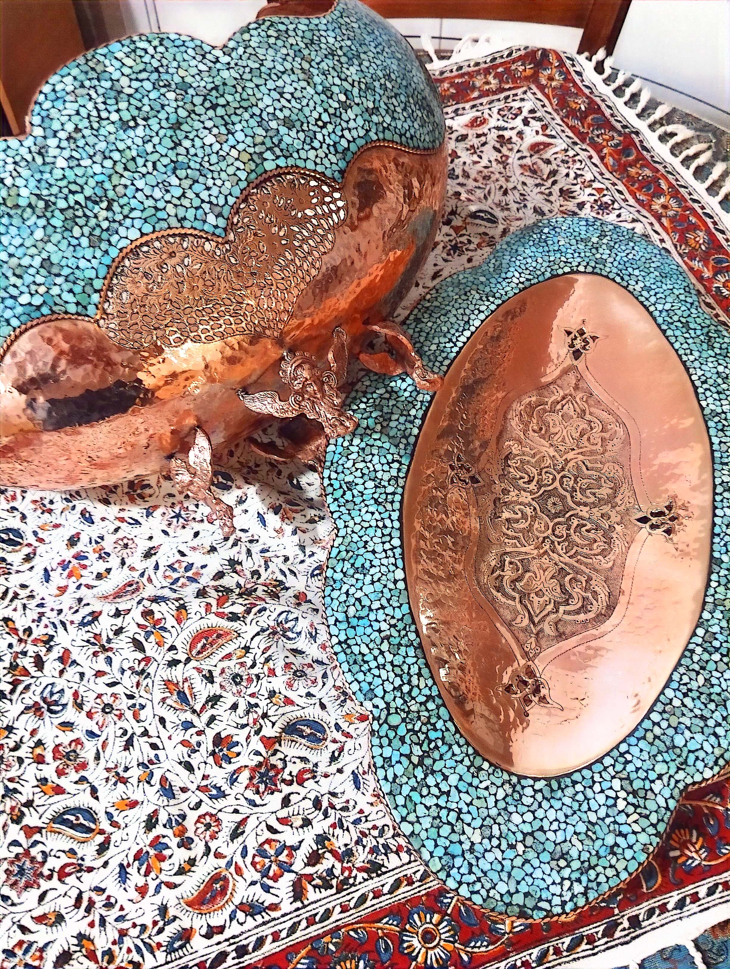 کشکول و بشقاب سوپر فیروزه کوبی 